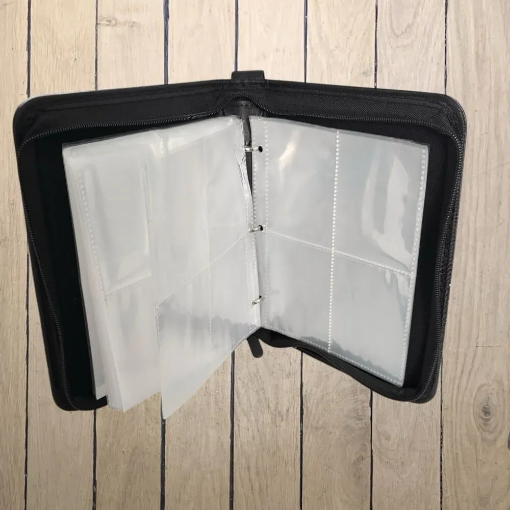 Soccer Card Ring Binder Holds 400 Trading Cards over 50 Sleeves Sports Collector
